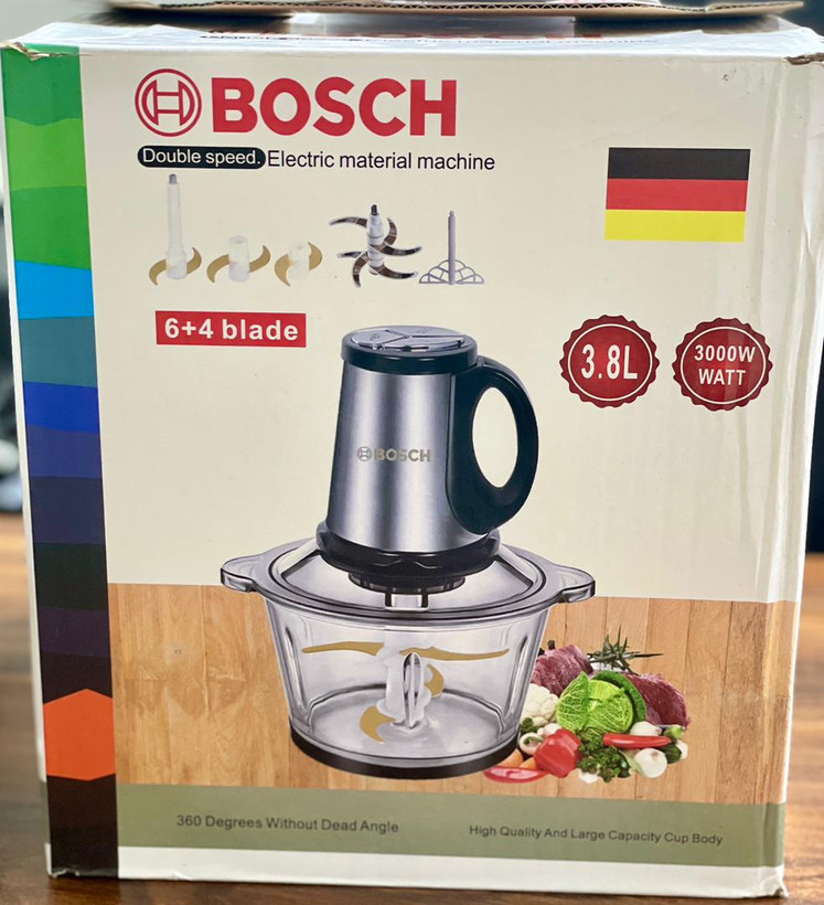 خردکن و غذاساز بوش بوش-6 تیغه طلایی و 6 تیغه زاپاس و همزن قدرت 3800Wوات- مدل BSI 888