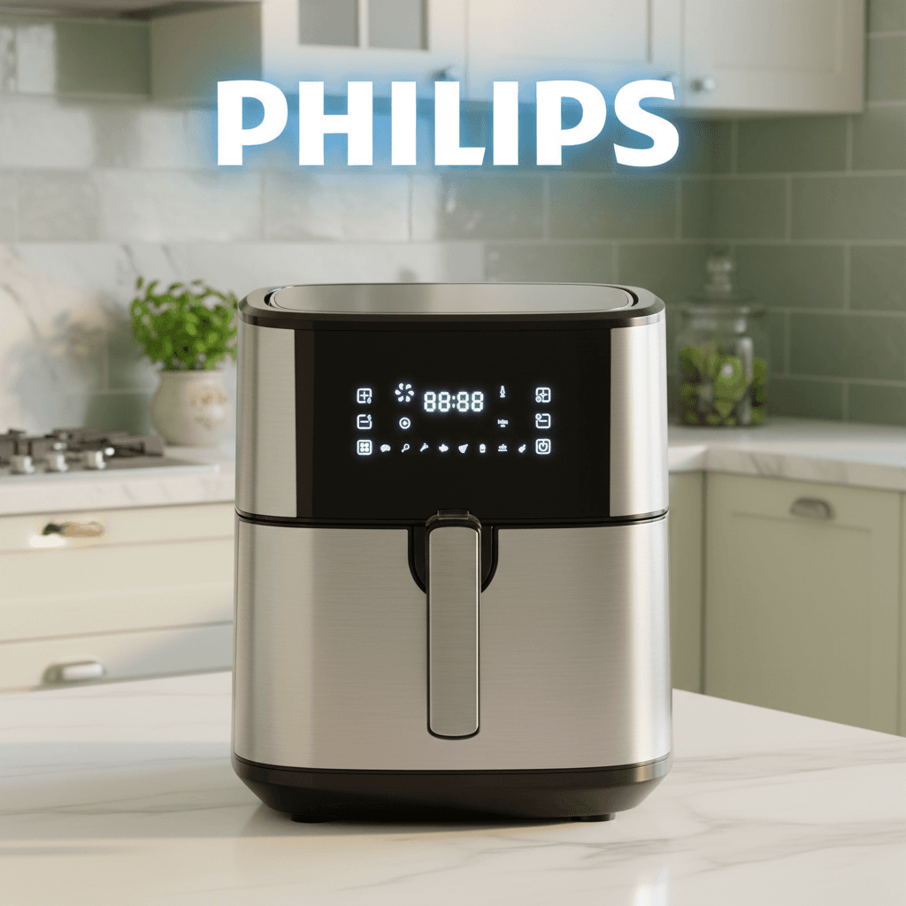 سرخ کن دو المنت فیلیپس ظرفیت 15 لیتر تمام استیل مدل HR1636 توان 6000 وات