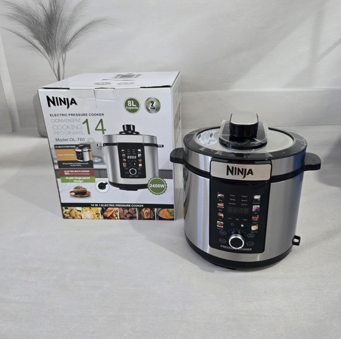 زودپز و پلوپز برقی نینجا- ظرفیت 8 لیتری- مدل OL-760
