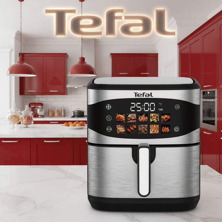 سرخ کن دوالمنت تفال- ظرفیت 16 لیتری تمام استیل سبددار- قدرت دستگاه 3500W وات- مدل TF-808