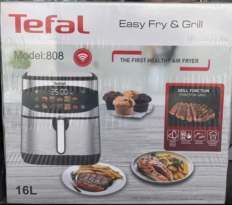 سرخ کن دوالمنت تفال- ظرفیت 16 لیتری تمام استیل سبددار- قدرت دستگاه 3500W وات- مدل TF-808