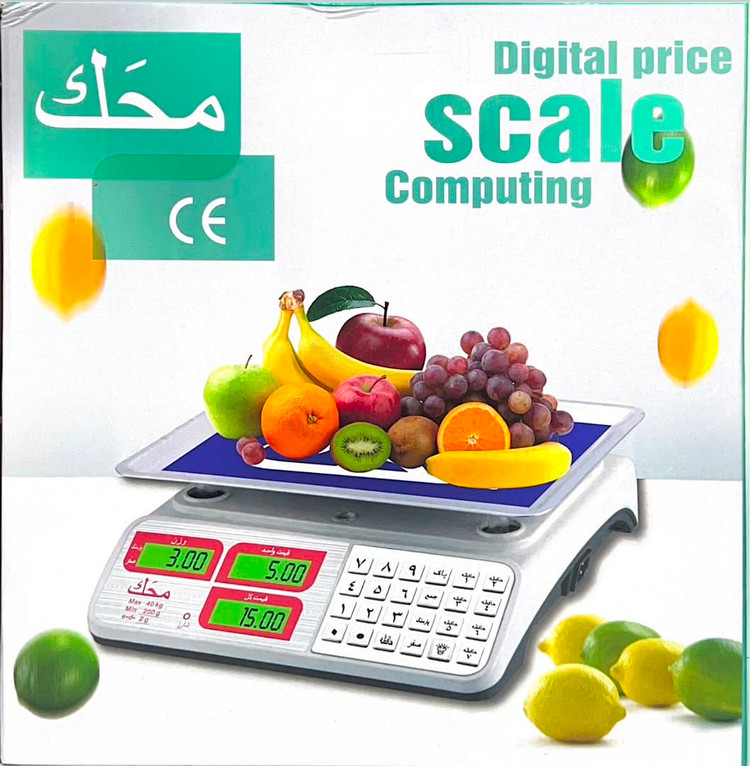 ترازو فروشگاهی محک مدل MHK-S40 ظرفیت ۴۰ کیلوگرم با کیبورد استیل
