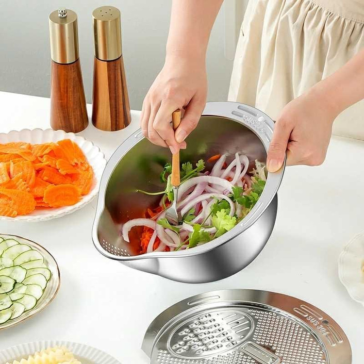 آبکش برنج شور استیل تکی درب دار یونیک لایف اصلی وارداتی