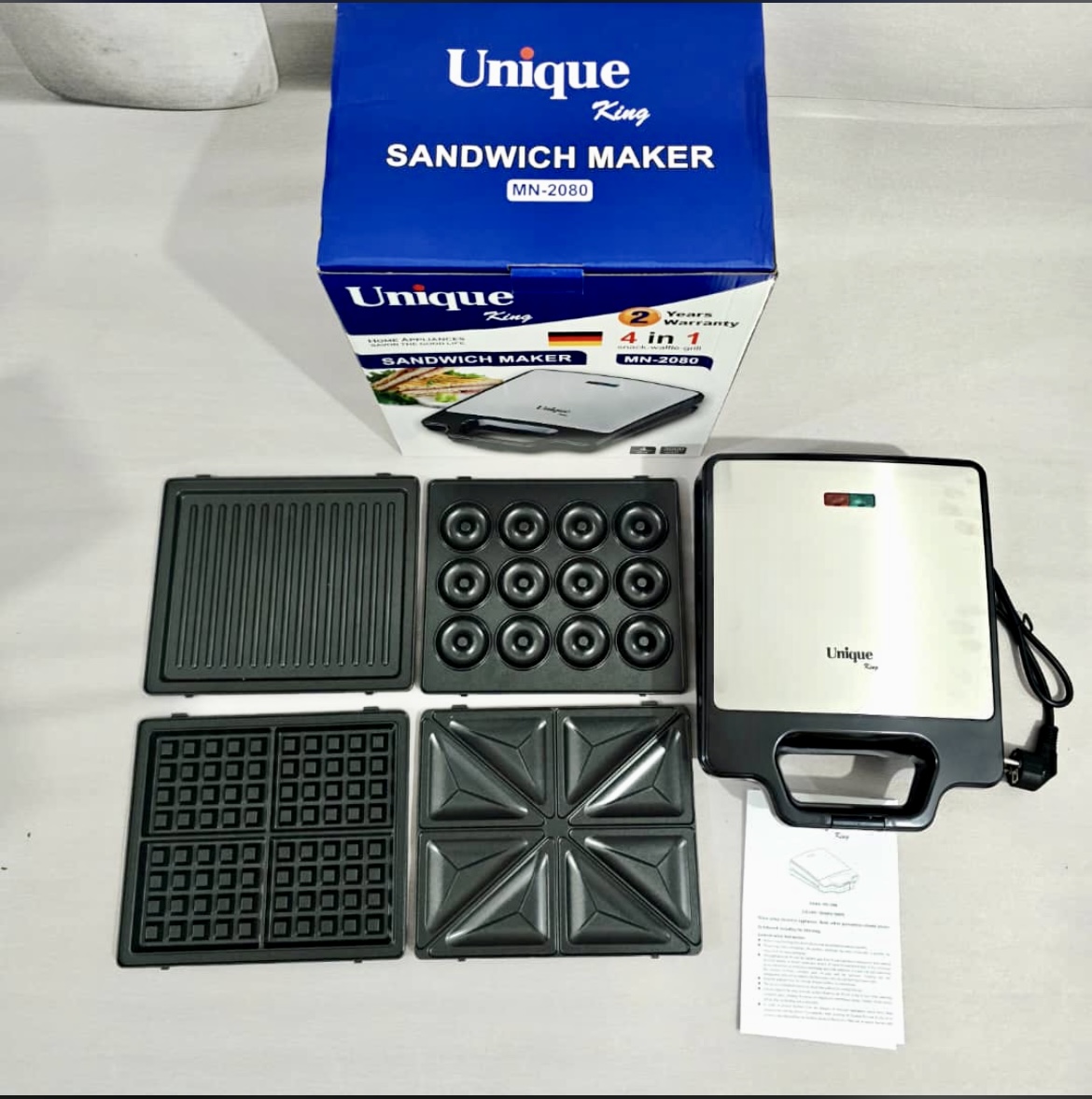 ساندویچ ساز 4 کاره یونیک- قدرت 3000W وات مدل MN-2080