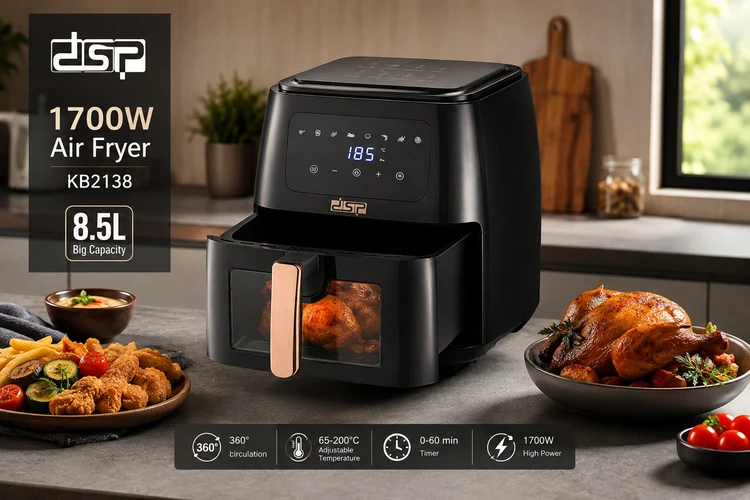سرخکن بدون روغن DSP مدل KB2138 ظرفیت 8.5 لیتر توان 1700 وات