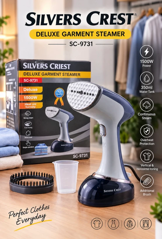 بخارگر لباس سیلور کرست مدل SC-9731 توان 1500 وات | مخزن 350 میلی‌لیتر