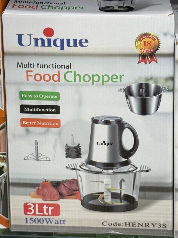خردکن دوکاسه یونیک Unique مدل HENRY3S ظرفیت 3 لیتر توان 1500 وات